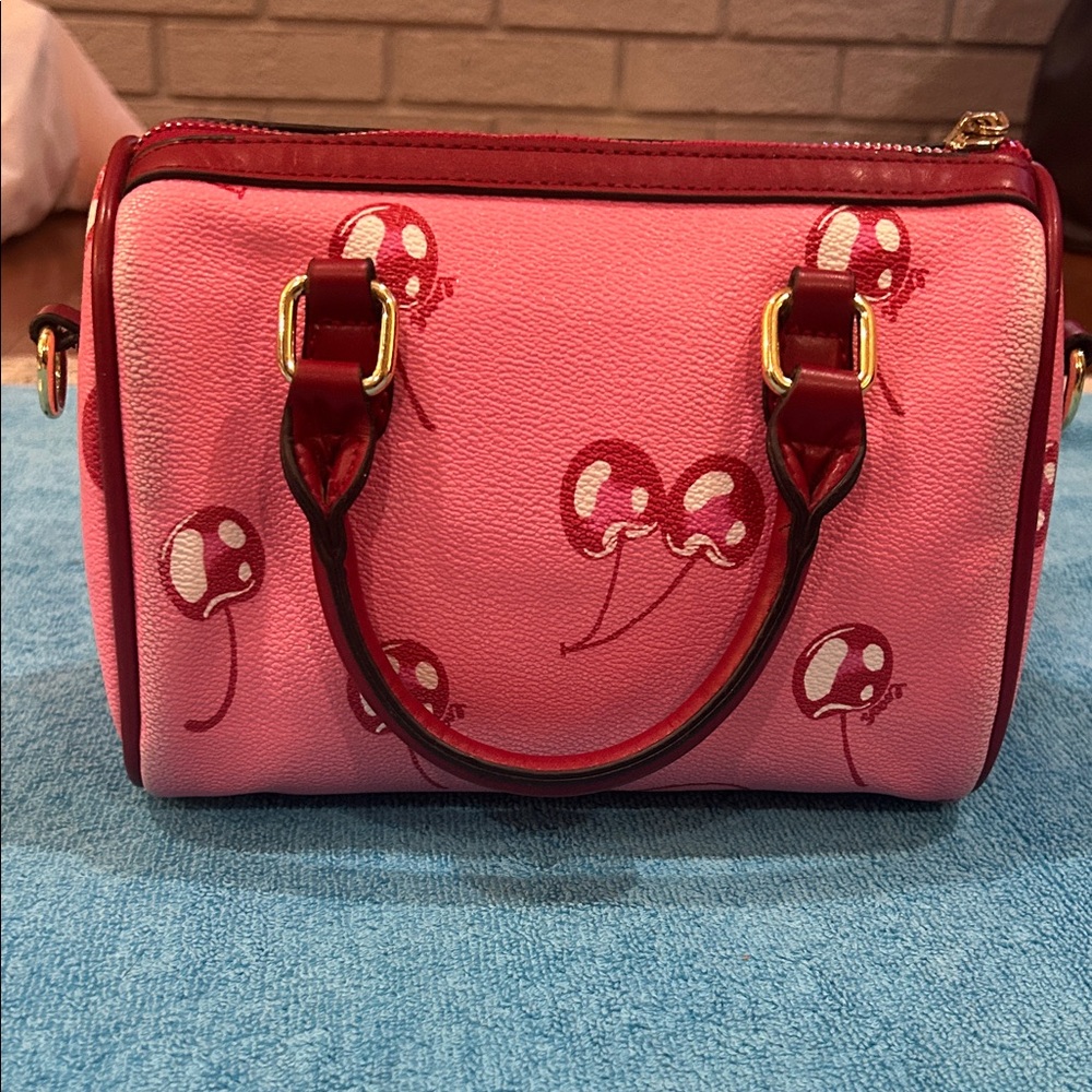 Coach Pink Cherry Pattern Satchel - image 4